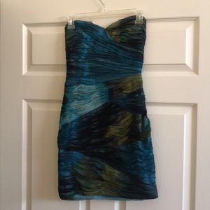 BCBG Maxazria strapless cocktail dress